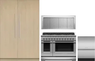 5 Piece Package Includes Refrigerator, Freezer, Range, Hood And Dishwasher